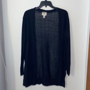 Plain Black Lightweight Cardigan